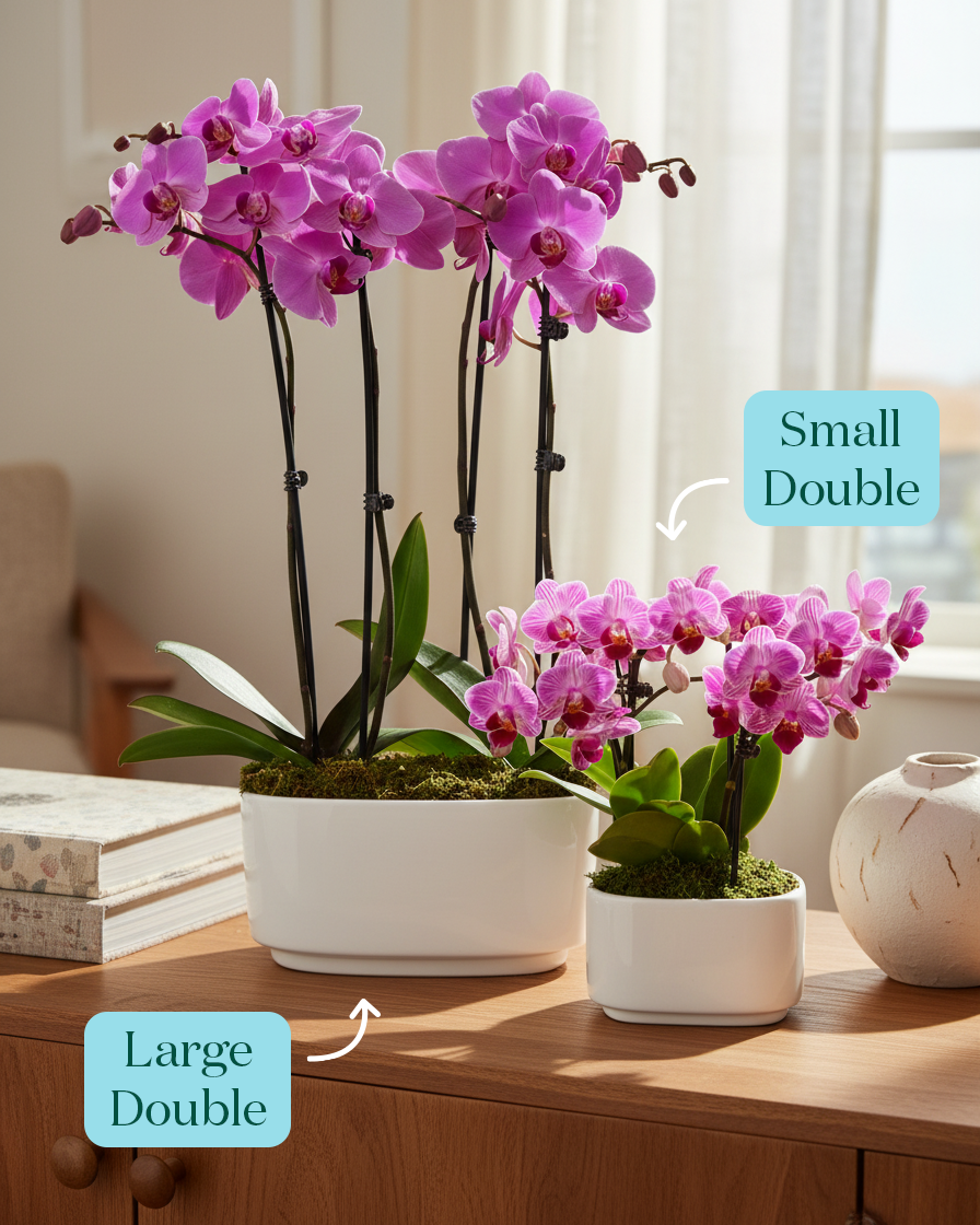 Large Double Bi-Color Orchid
